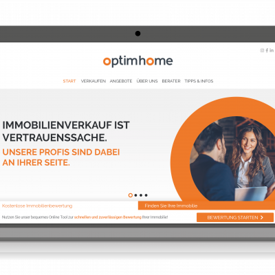 Website-Relaunch optimhome artseid · Grafik Webdesign Werbeagentur · Lübeck-Travemünde Schleswig-Holstein